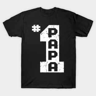 #1 Papa Number One Papa Dad Father Grandpa Father's Day Gift T-Shirt